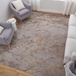 Alternative view of Feizy Pryor Modern Abstract 39NEF Brown/Taupe/Tan Area Rug
