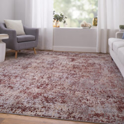Alternative view of Feizy Pryor Modern Watercolor 39NGF Red/Gray/Blue Area Rug