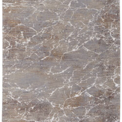 Feizy Pryor Modern Abstract 39NHF Taupe/Brown/White Area Rug