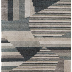 Feizy Richmond Modern Abstract 39R4F Ivory/Gray/Blue Area Rug