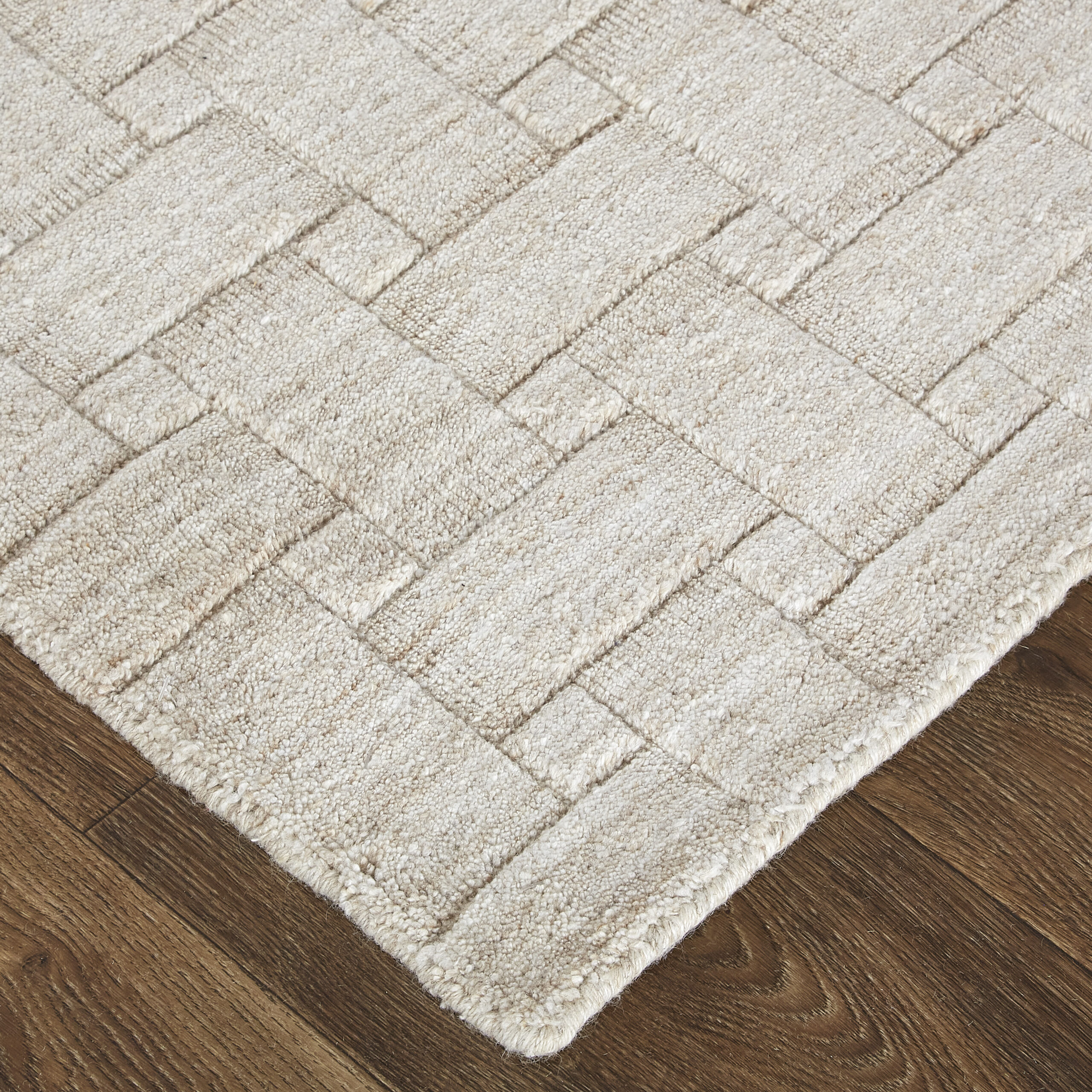 Feizy Redford Transitional Solid 8669F Ivory Area Rug - Image 3