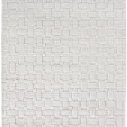 Feizy Redford Transitional Solid 8669F White/Silver Area Rug