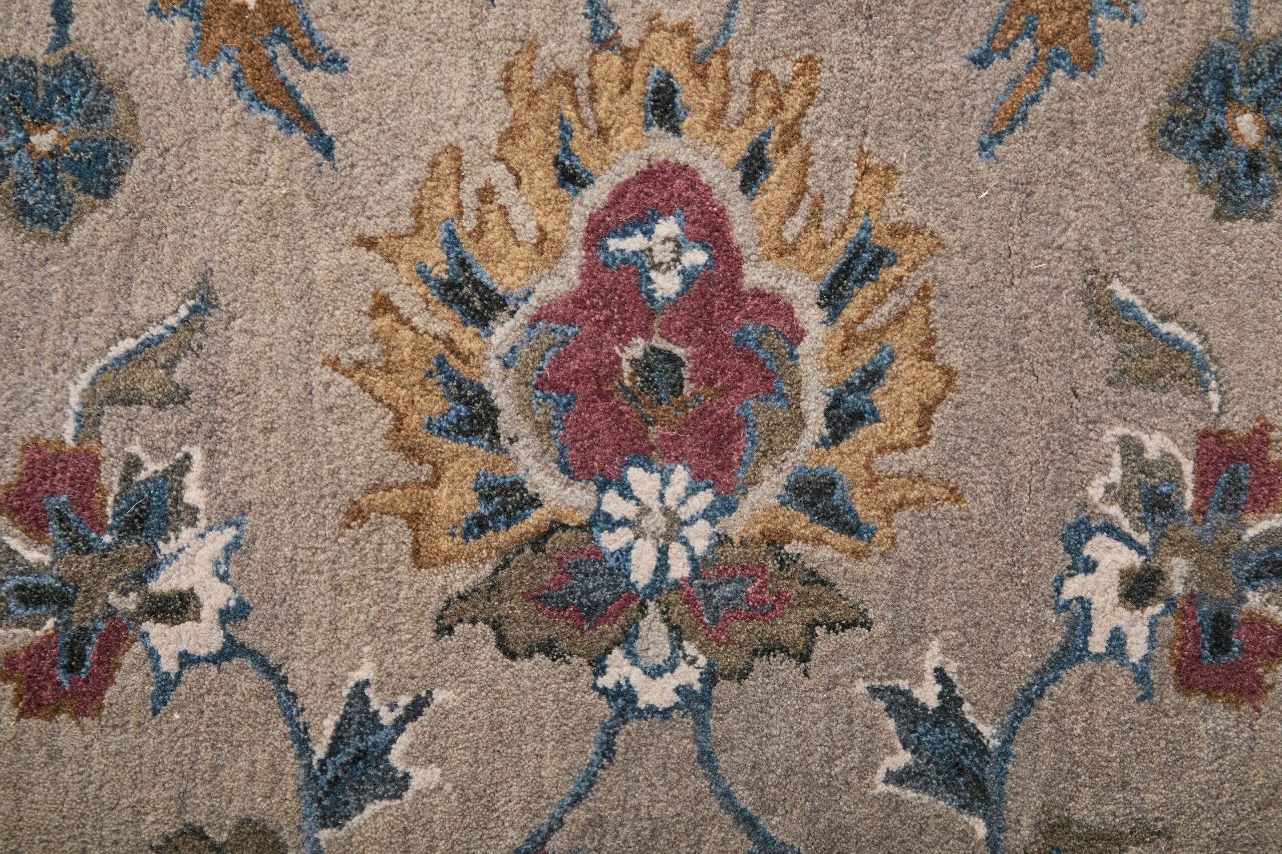 Feizy Rylan Transitional Oriental 8642F Ivory/Taupe/Blue Area Rug - Image 5