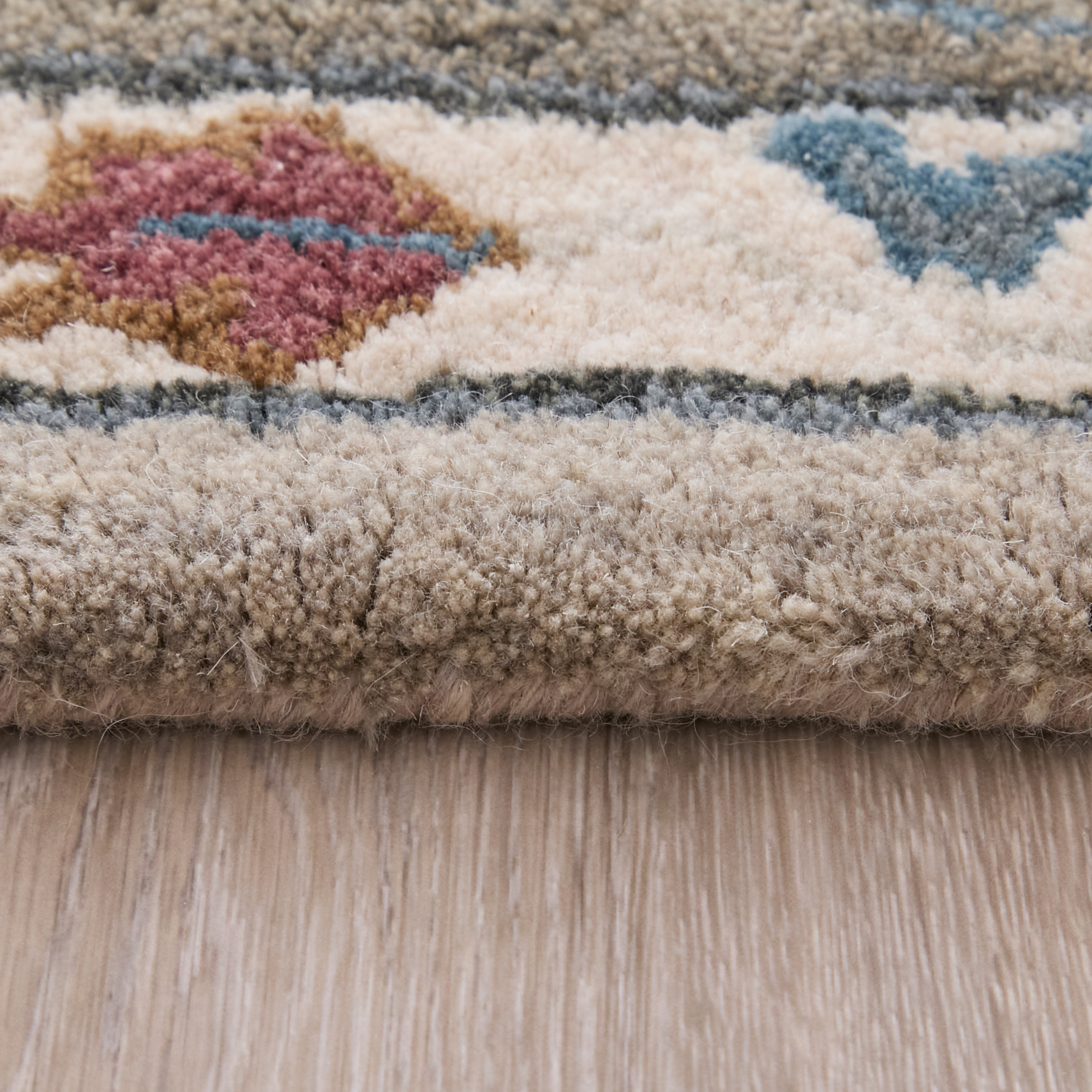 Feizy Rylan Transitional Oriental 8642F Ivory/Taupe/Blue Area Rug - Image 6