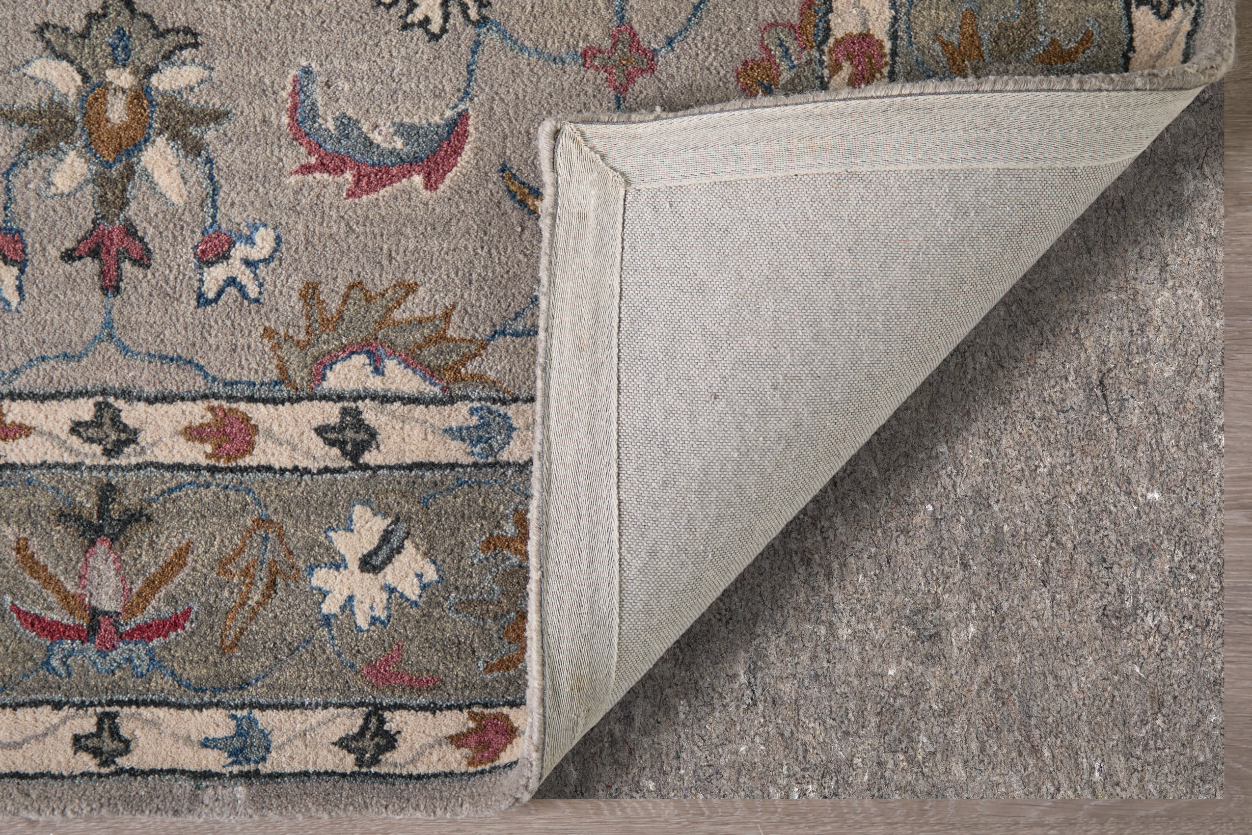 Feizy Rylan Transitional Oriental 8642F Ivory/Taupe/Blue Area Rug - Image 7