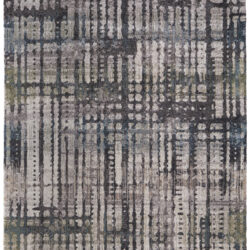 Feizy Skyview Modern Abstract 39QBF Gray/Black/Ivory Area Rug