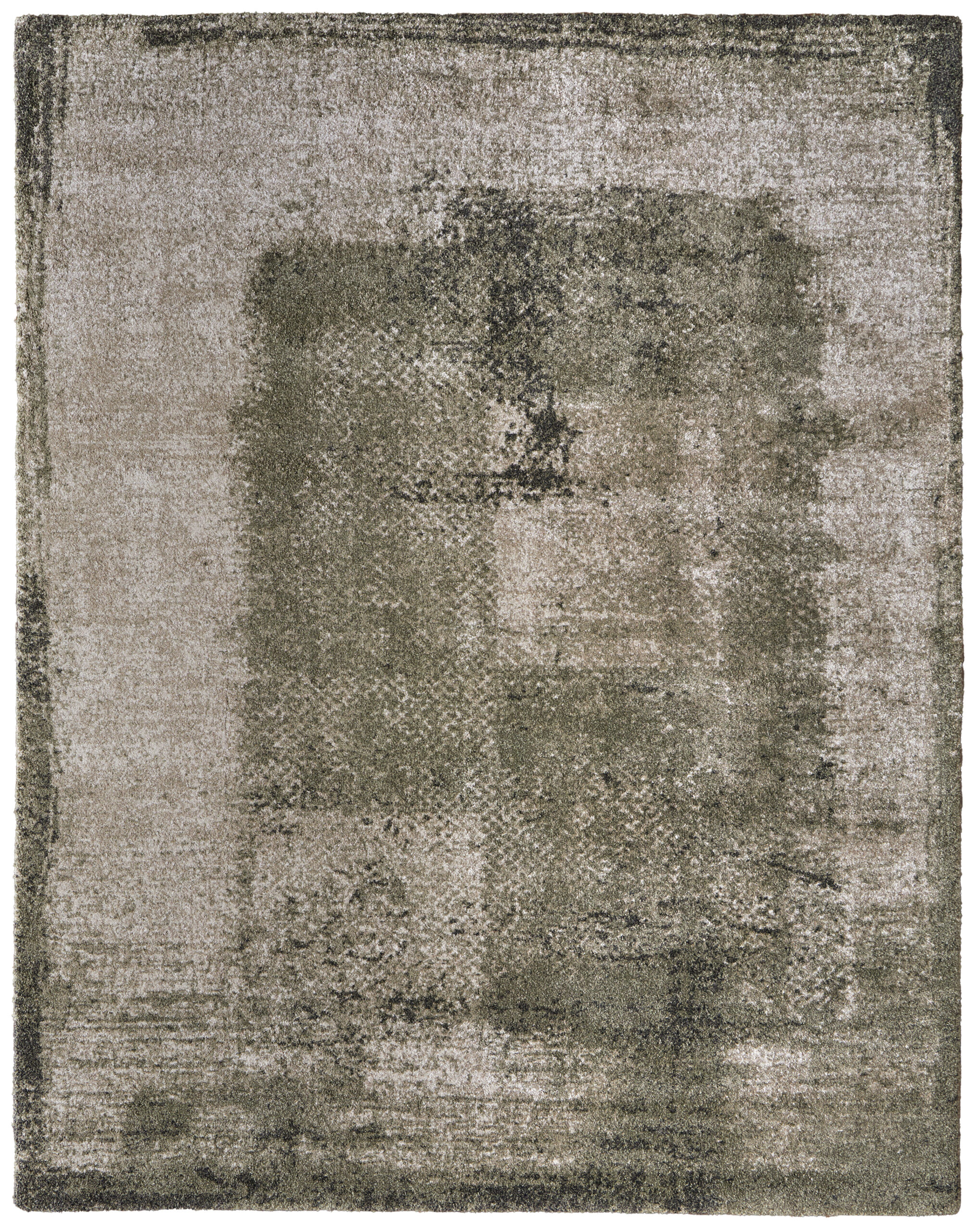 Feizy Skyview Modern Abstract 39QCF Green/Tan Area Rug