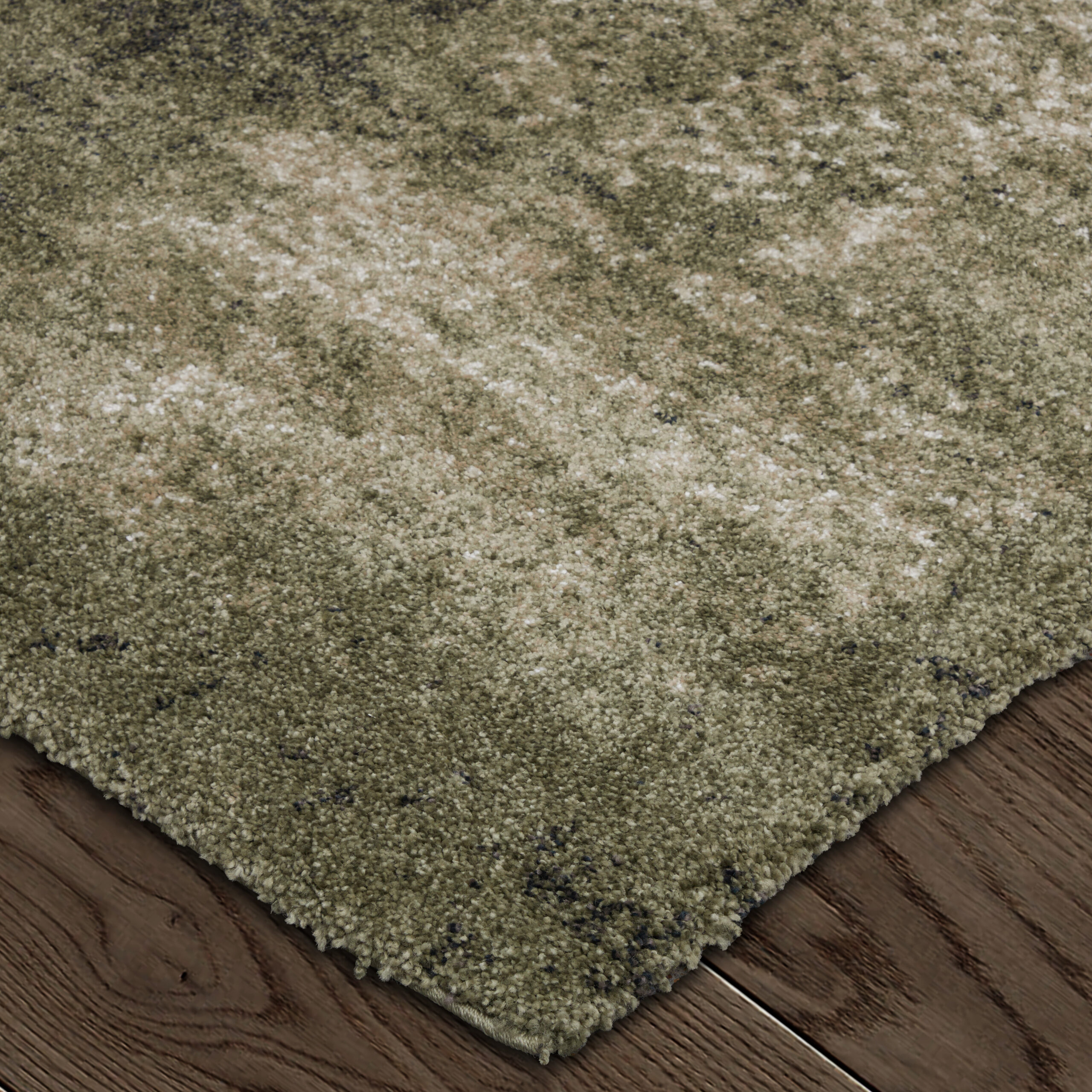 Feizy Skyview Modern Abstract 39QCF Green/Tan Area Rug - Image 2