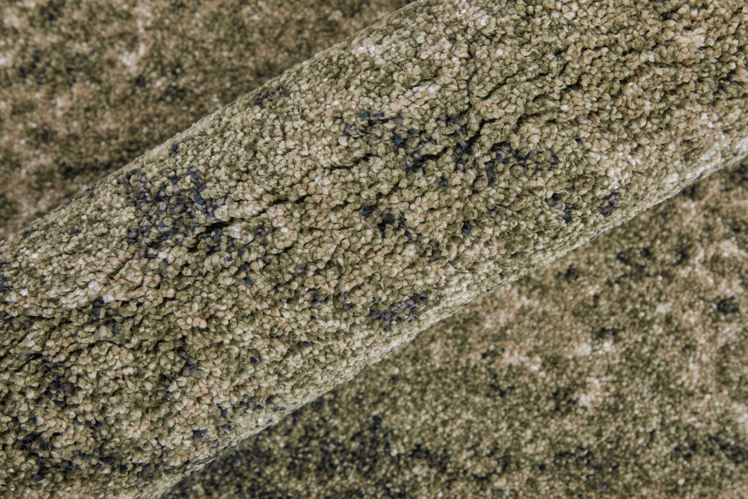 Feizy Skyview Modern Abstract 39QCF Green/Tan Area Rug - Image 3