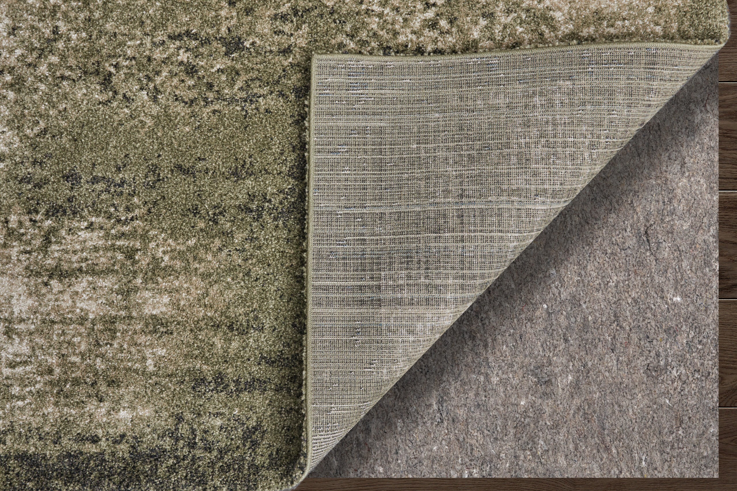 Feizy Skyview Modern Abstract 39QCF Green/Tan Area Rug - Image 7