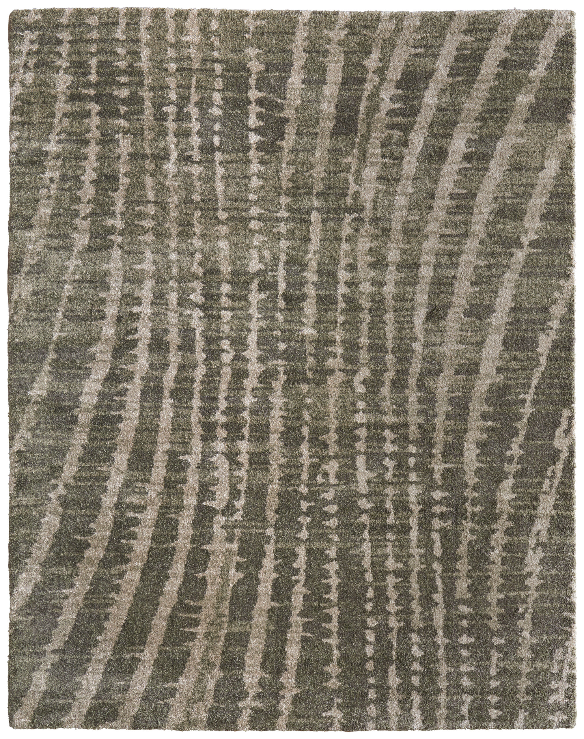 Feizy Skyview Modern Abstract 39QDF Green/Tan Area Rug