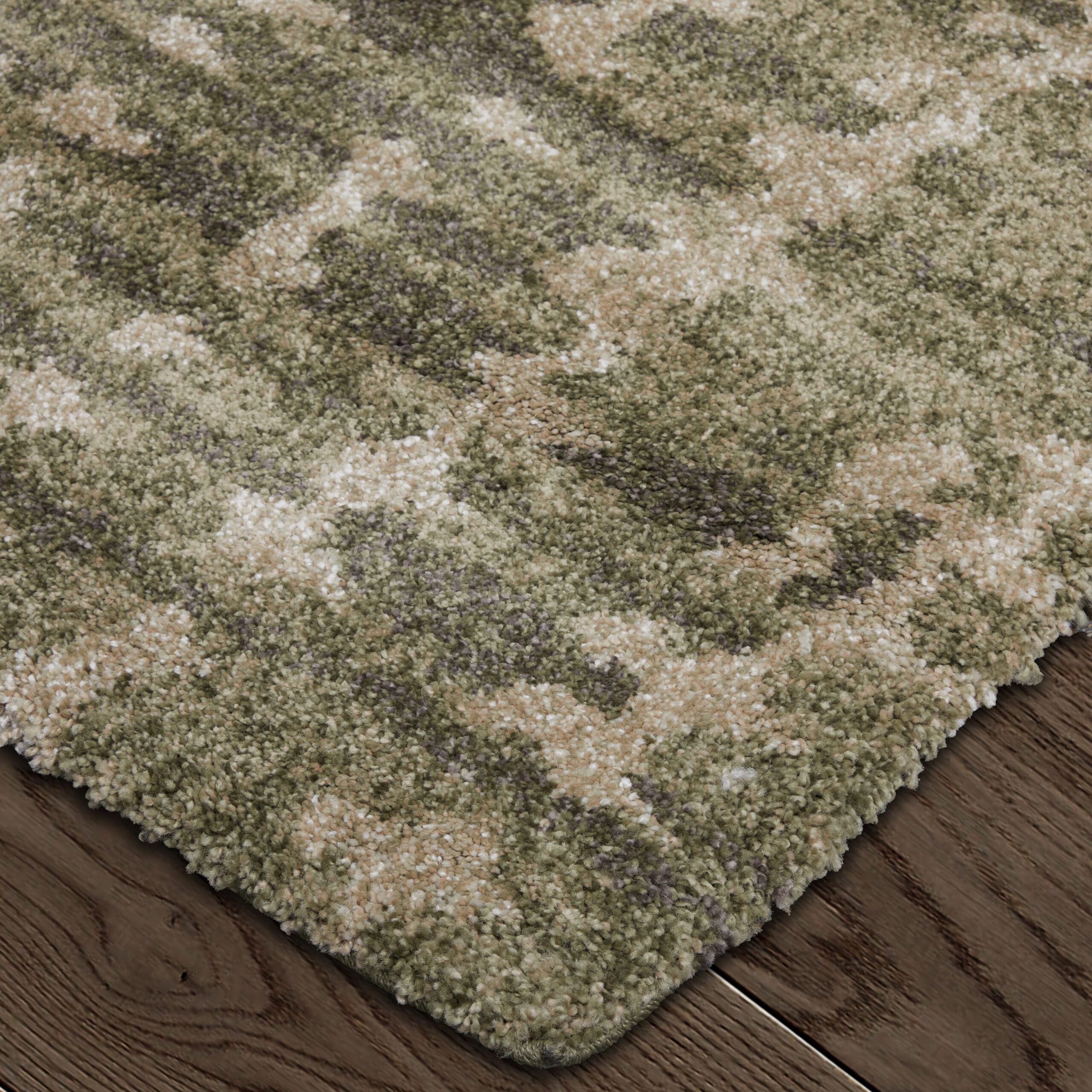 Feizy Skyview Modern Abstract 39QDF Green/Tan Area Rug - Image 2