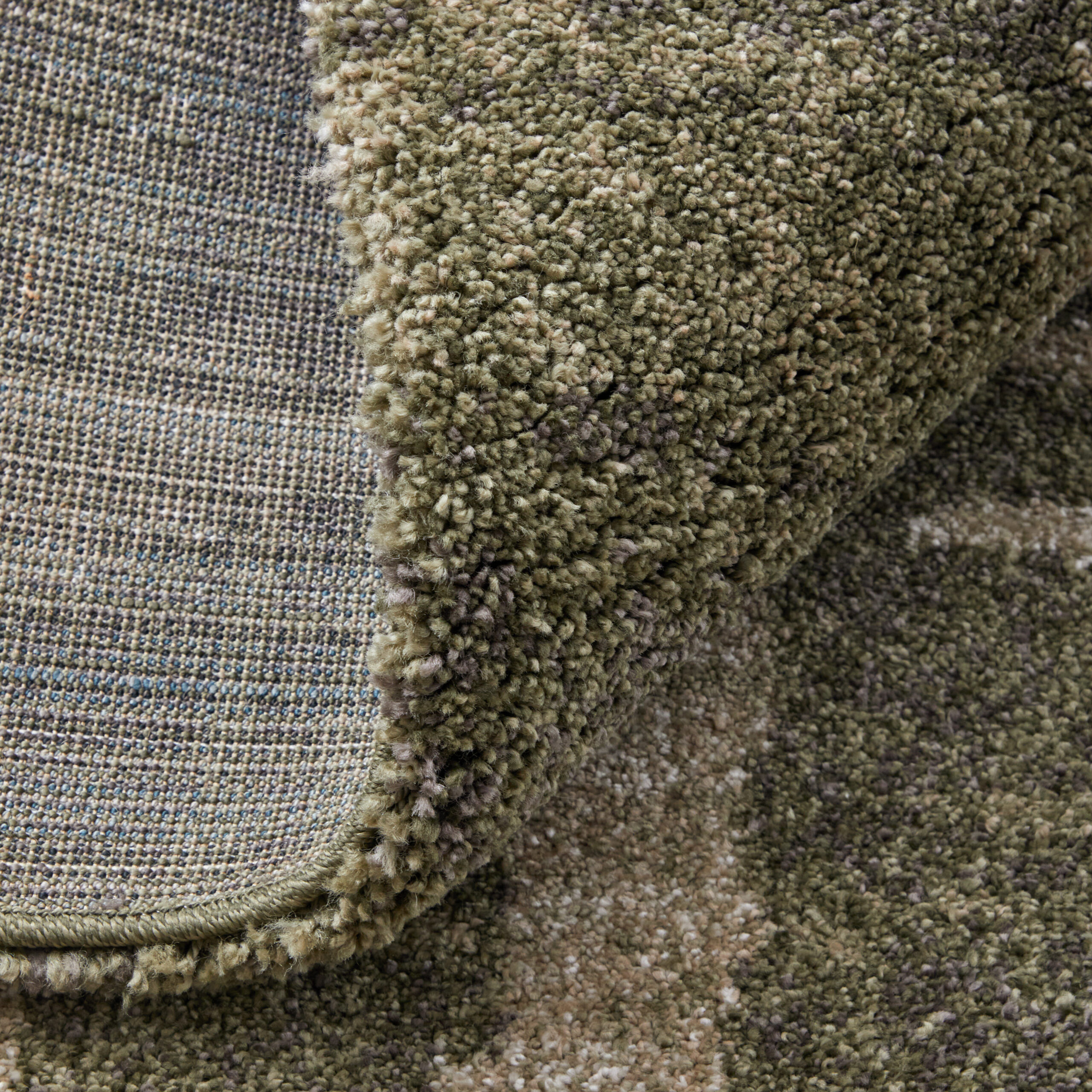 Feizy Skyview Modern Abstract 39QDF Green/Tan Area Rug - Image 8