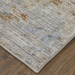 Alternative view of Feizy Sonora Modern Abstract 39NUF Ivory/Blue/Red Area Rug