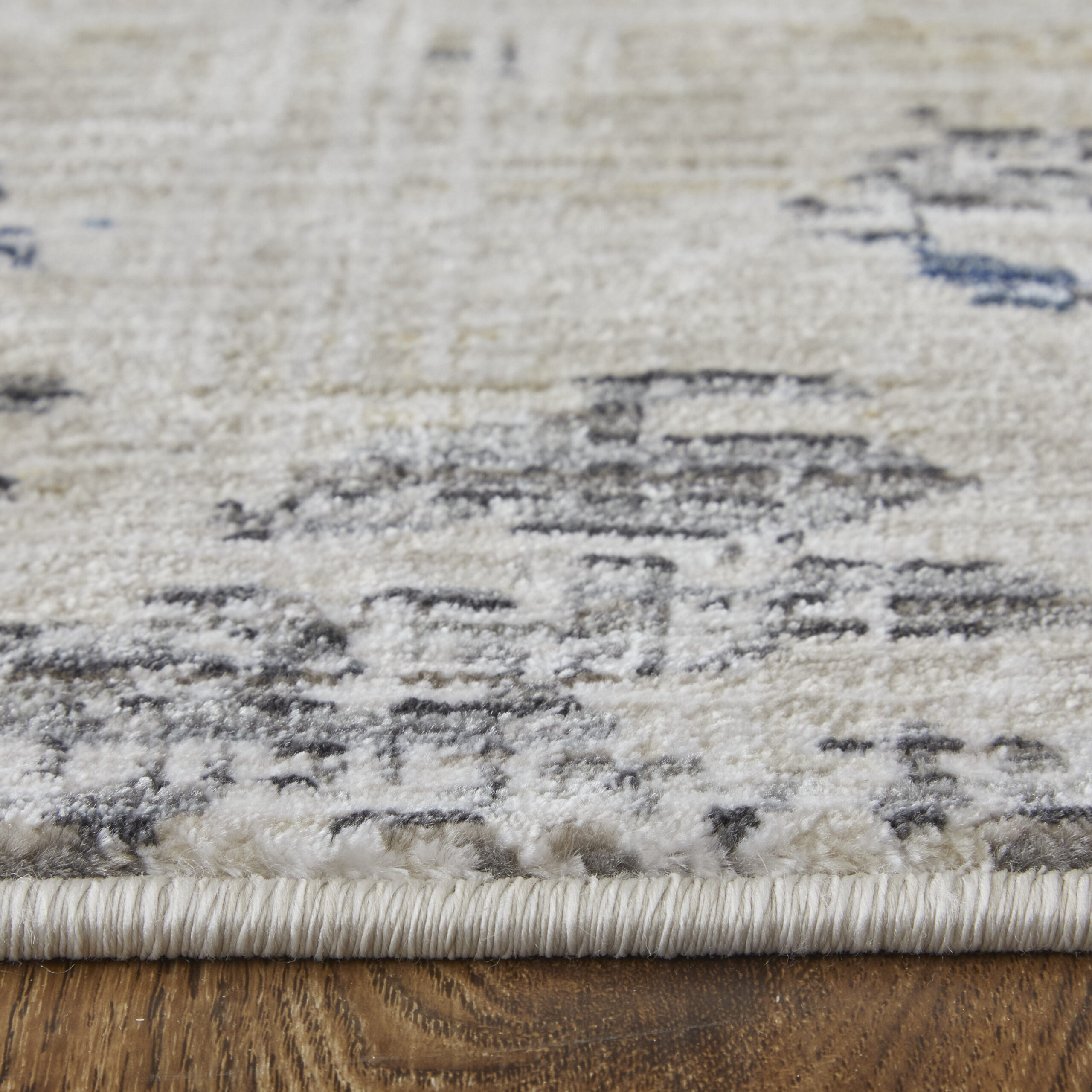 Feizy Sonora Modern Abstract 39NUF Ivory/Blue/Red Area Rug - Image 5