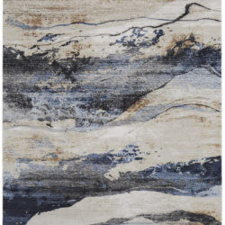 Feizy Sonora Modern Abstract 39NWF Tan/Blue/Gray Area Rug