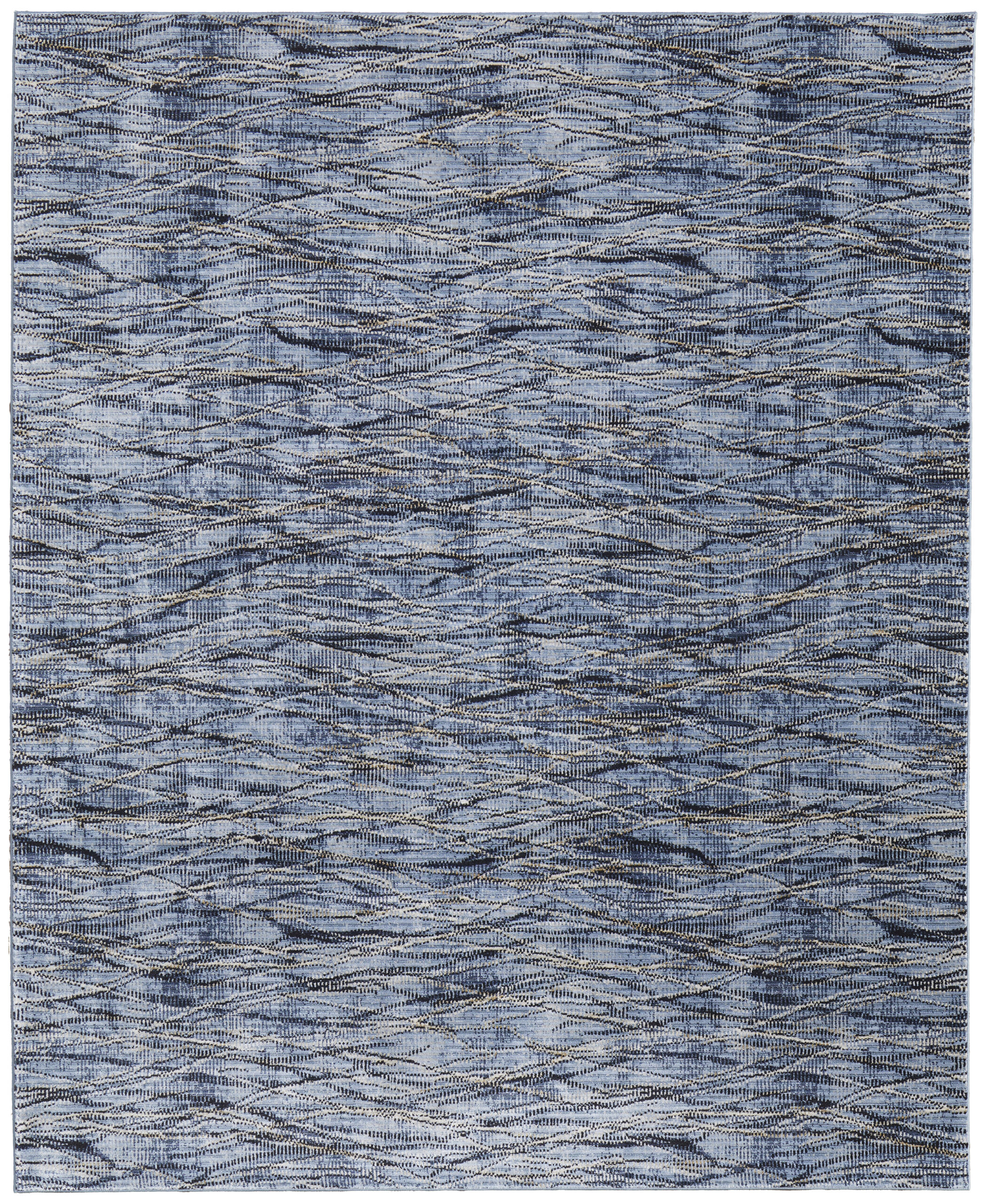 Feizy Sonora Modern Abstract 39NXF Blue/Ivory/Tan Area Rug