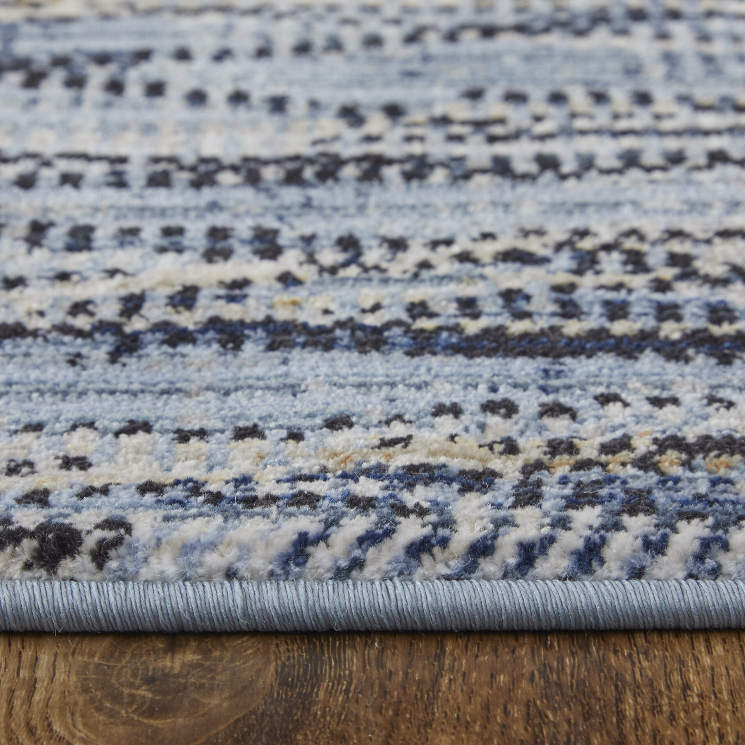 Feizy Sonora Modern Abstract 39NXF Blue/Ivory/Tan Area Rug - Image 5