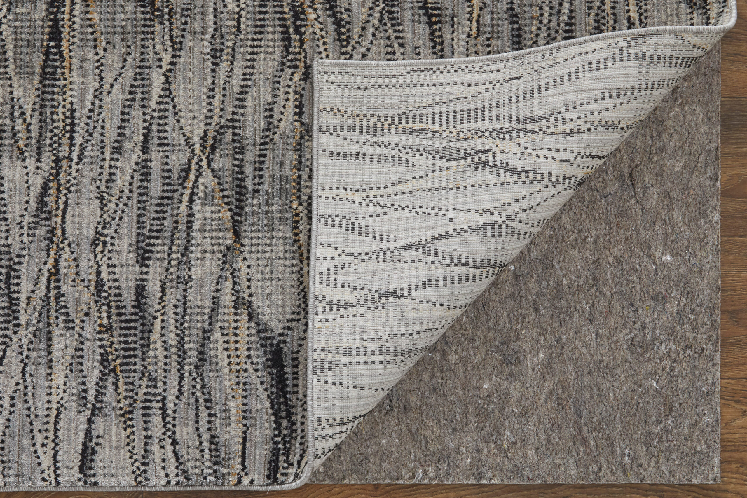 Feizy Sonora Modern Abstract 39NXF Gray/Ivory/Tan Area Rug - Image 7
