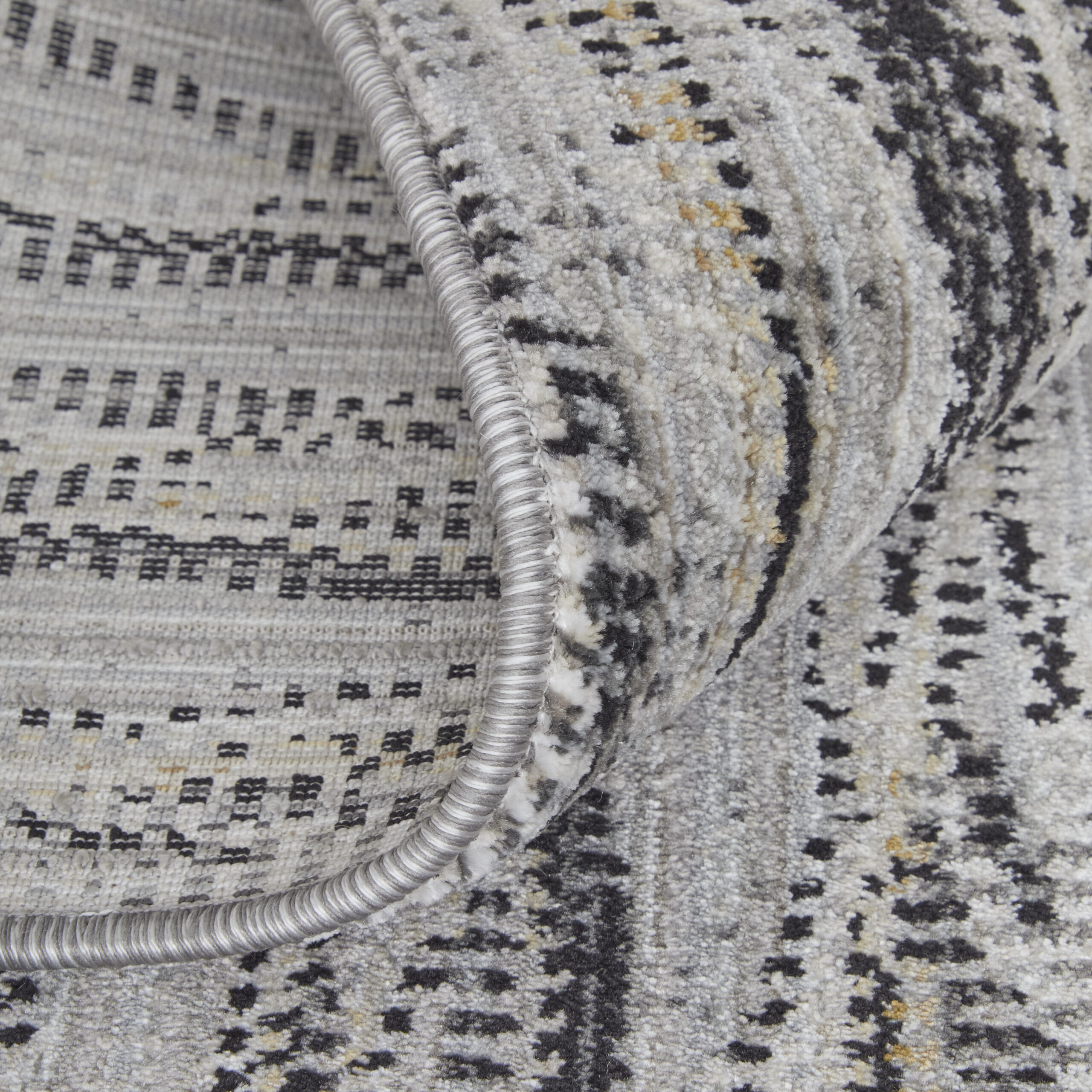Feizy Sonora Modern Abstract 39NXF Gray/Ivory/Tan Area Rug - Image 8