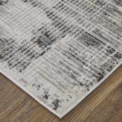 Alternative view of Feizy Sonora Modern Abstract 39NYF Gray/Ivory Area Rug
