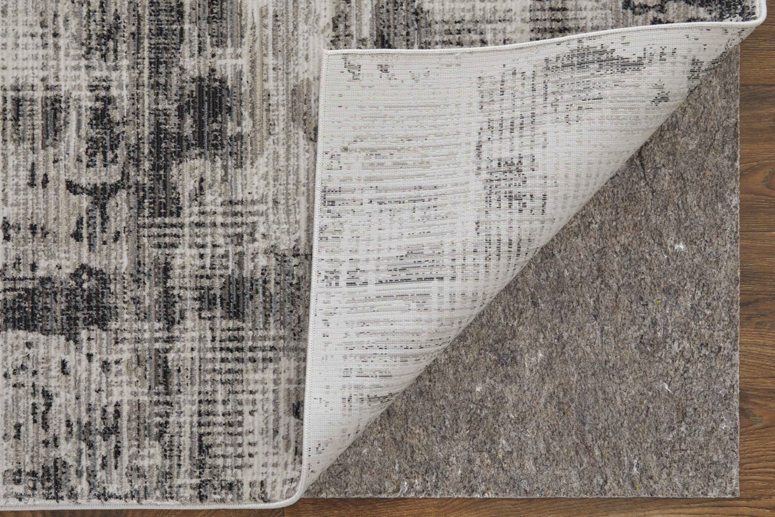 Feizy Sonora Modern Abstract 39NYF Gray/Ivory Area Rug - Image 7
