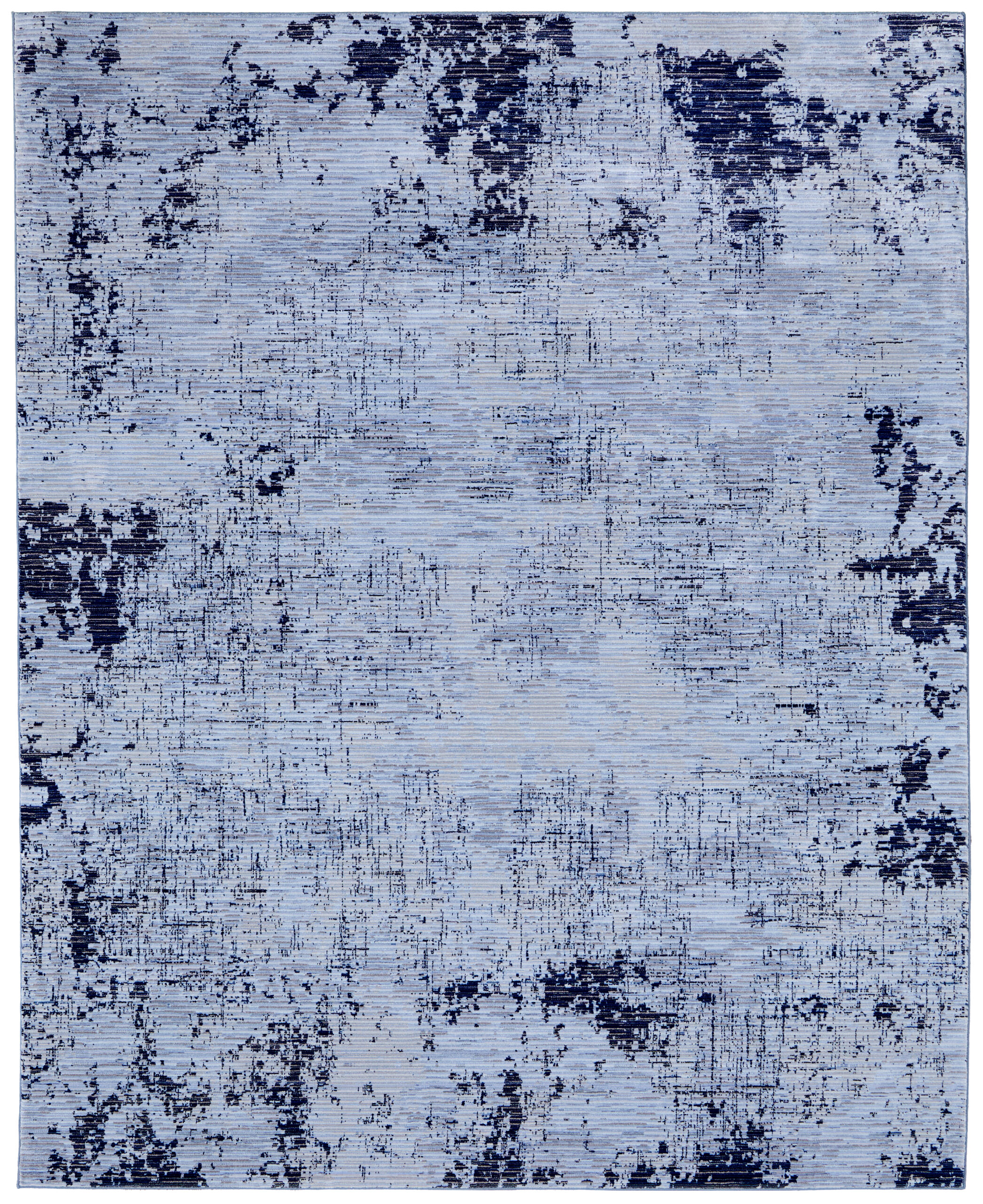 Feizy Sonora Modern Abstract 39PLF Blue/Black Area Rug