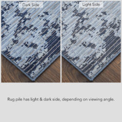 Alternative view of Feizy Sonora Modern Abstract 39PLF Blue/Black Area Rug