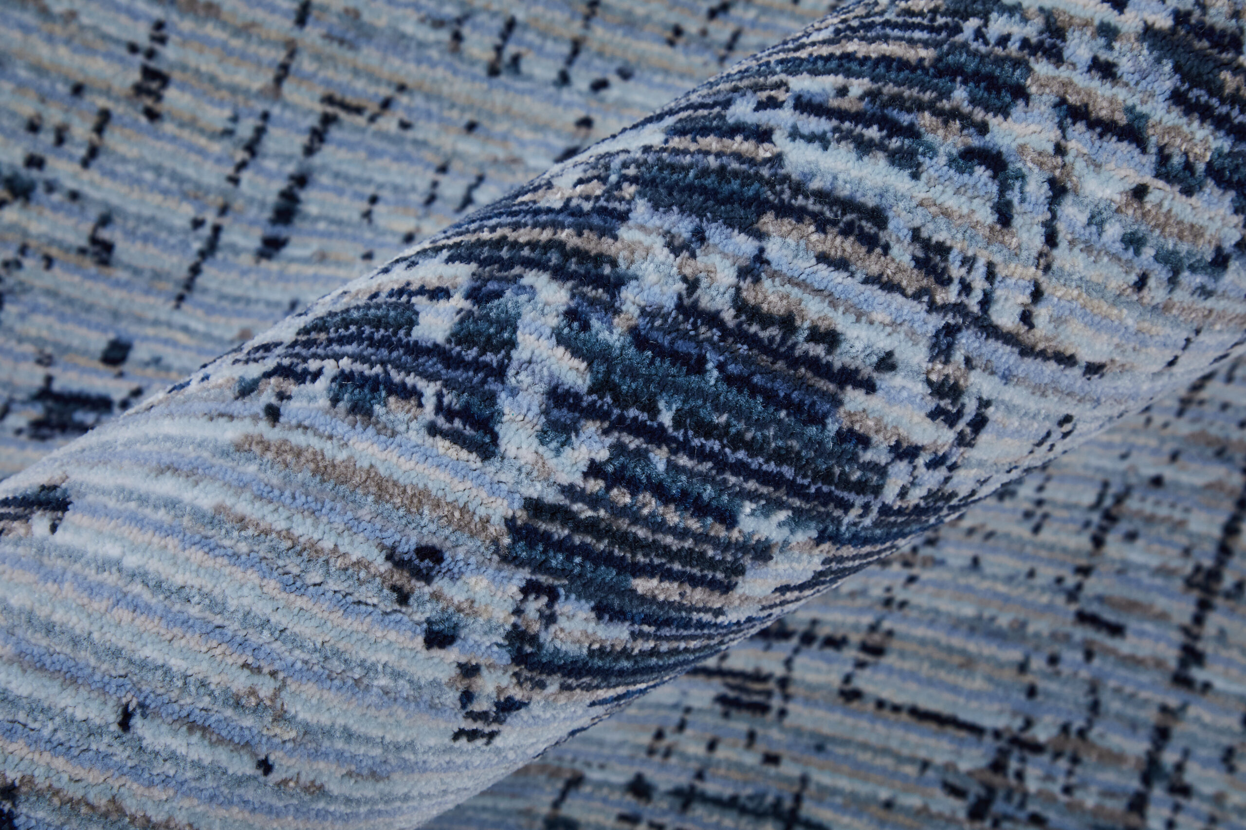 Feizy Sonora Modern Abstract 39PLF Blue/Black Area Rug - Image 3