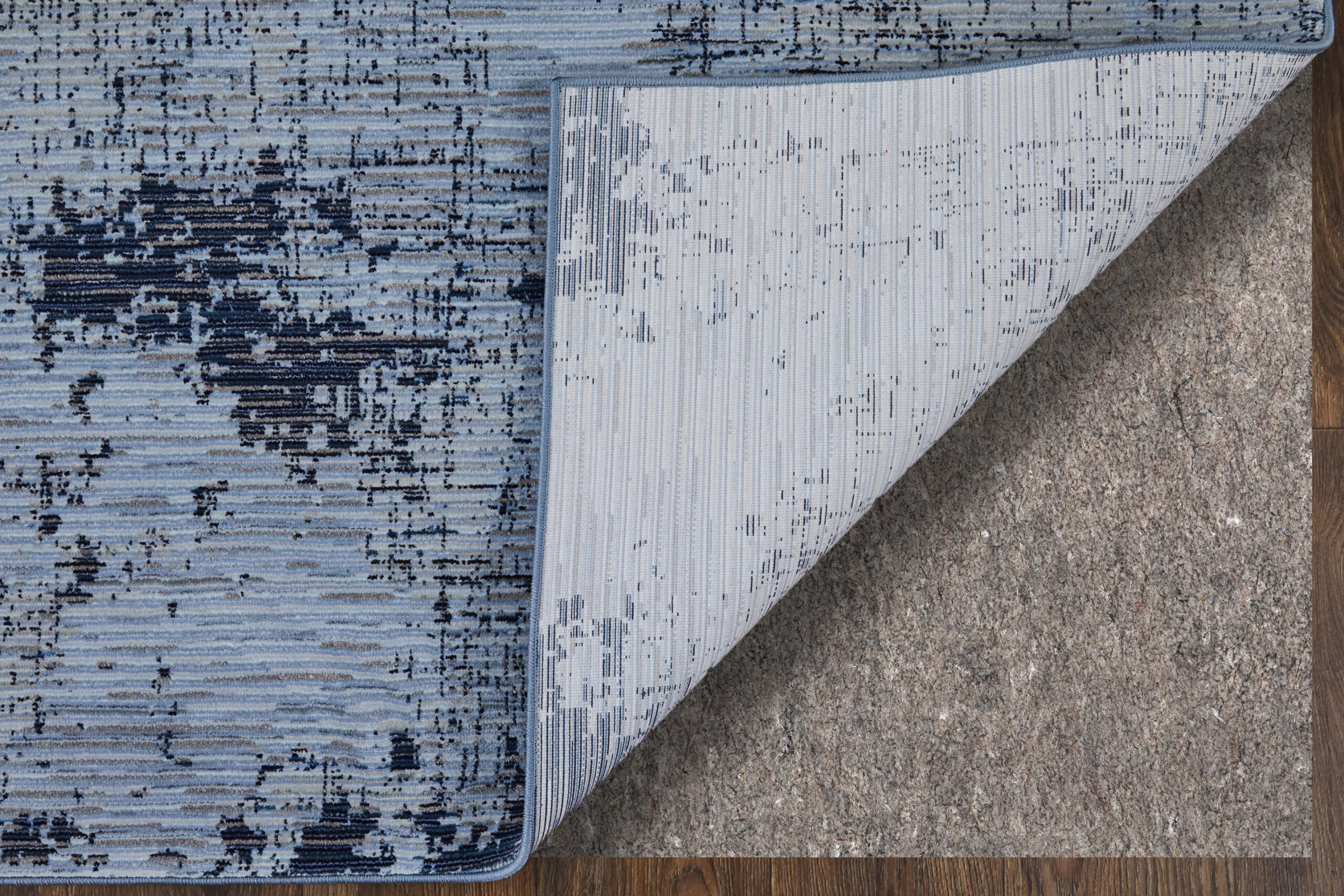 Feizy Sonora Modern Abstract 39PLF Blue/Black Area Rug - Image 7