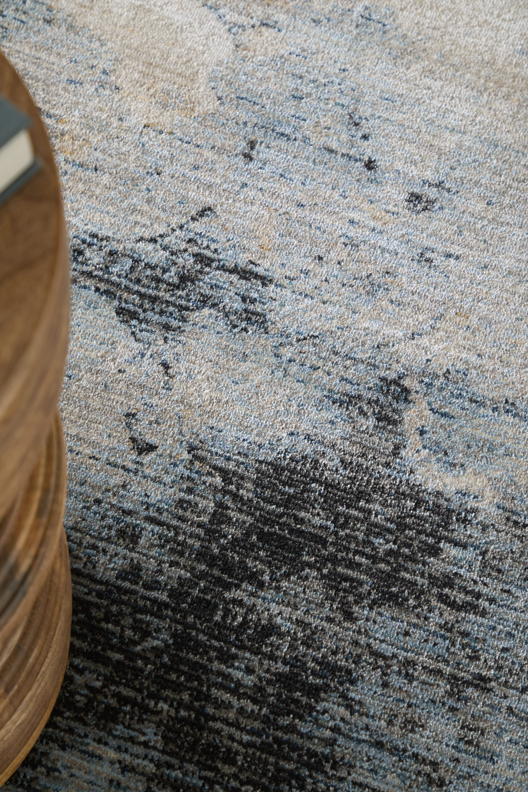 Feizy Sonora Modern Abstract 39U9F Blue/Ivory/Tan Area Rug - Image 2