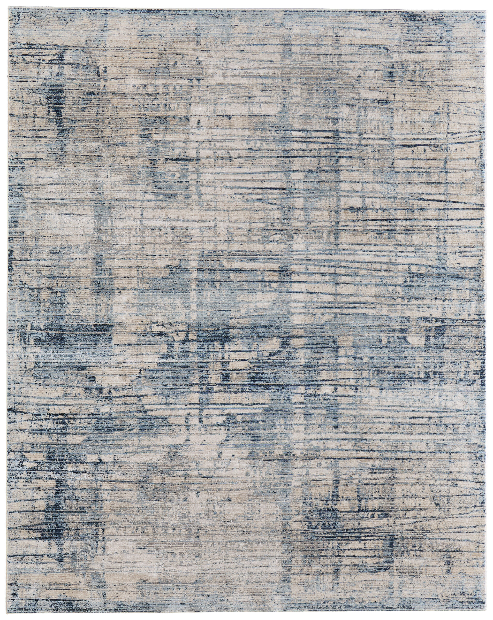 Feizy Sonora Modern Abstract 39UAF Blue/Ivory/Gray Area Rug