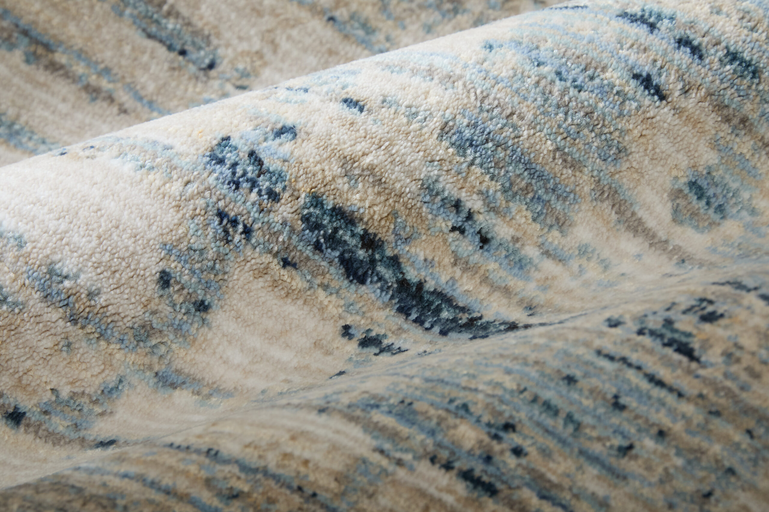 Feizy Sonora Modern Abstract 39UAF Blue/Ivory/Gray Area Rug - Image 4