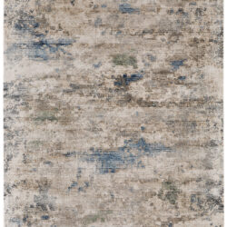 Feizy Sonora Modern Abstract 39UBF Taupe/Ivory/Blue Area Rug