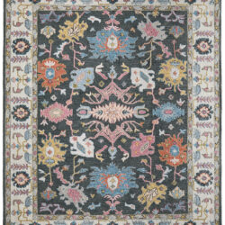 Feizy Springfield Traditional Floral & Botanical 8A47F Gray/Ivory/Blue Area Rug