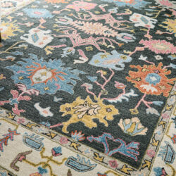 Alternative view of Feizy Springfield Traditional Floral & Botanical 8A47F Gray/Ivory/Blue Area Rug