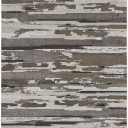Feizy Vancouver Modern Abstract 39FEF Brown/Ivory Area Rug