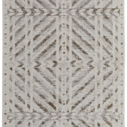 Feizy Vancouver Modern Geometric 39NQF Ivory/Tan/Brown Area Rug