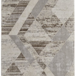 Feizy Vancouver Modern Geometric 39NRF Tan/Brown/Ivory Area Rug