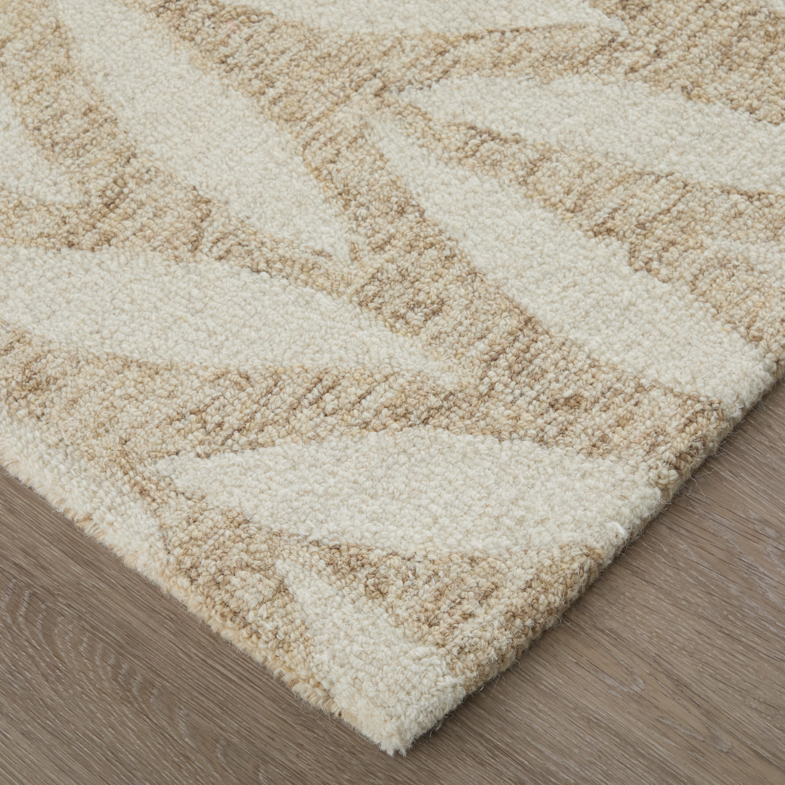Feizy Wallace Modern Floral & Botanical 8A37F Tan/Ivory Area Rug - Image 3