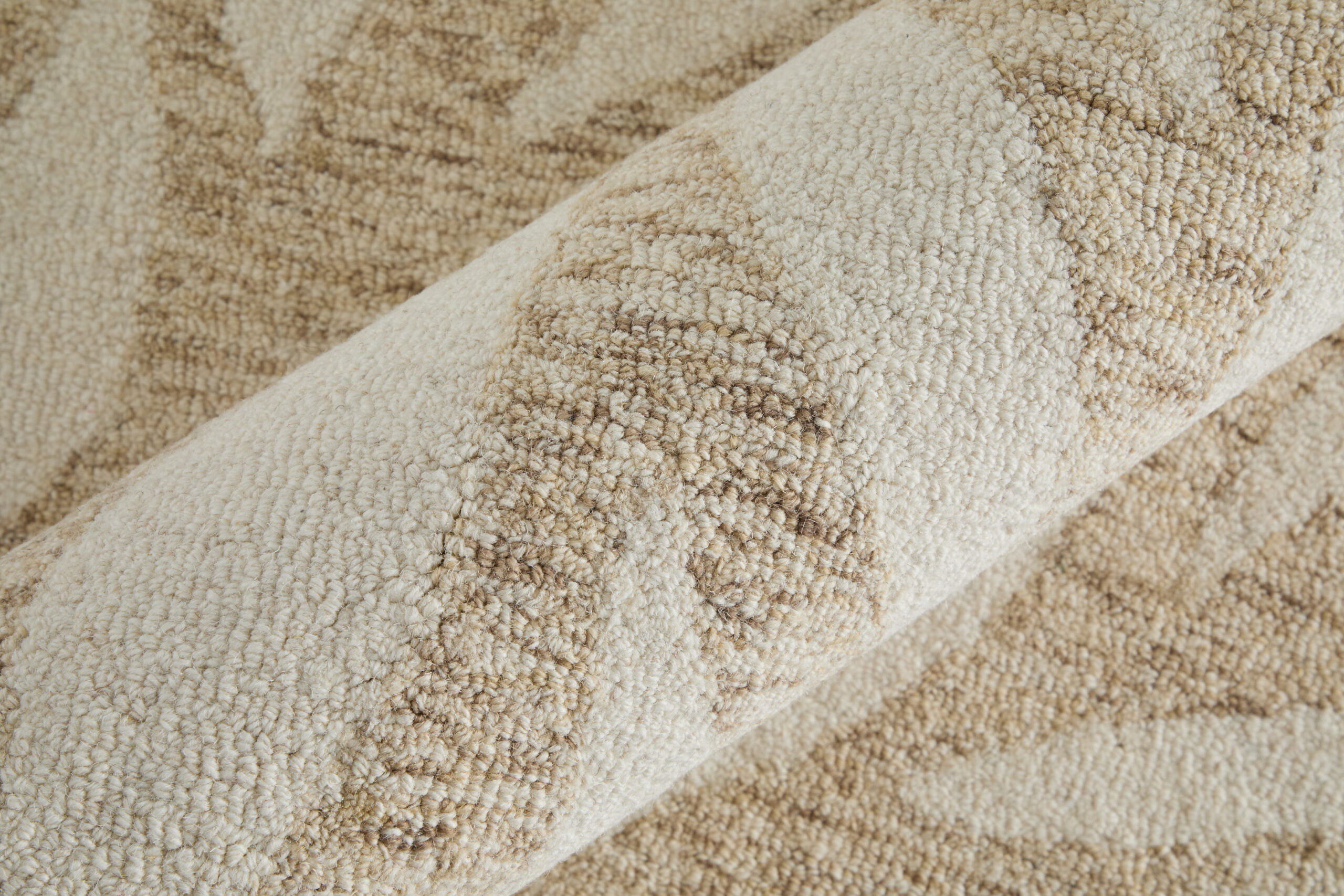 Feizy Wallace Modern Floral & Botanical 8A37F Tan/Ivory Area Rug - Image 4