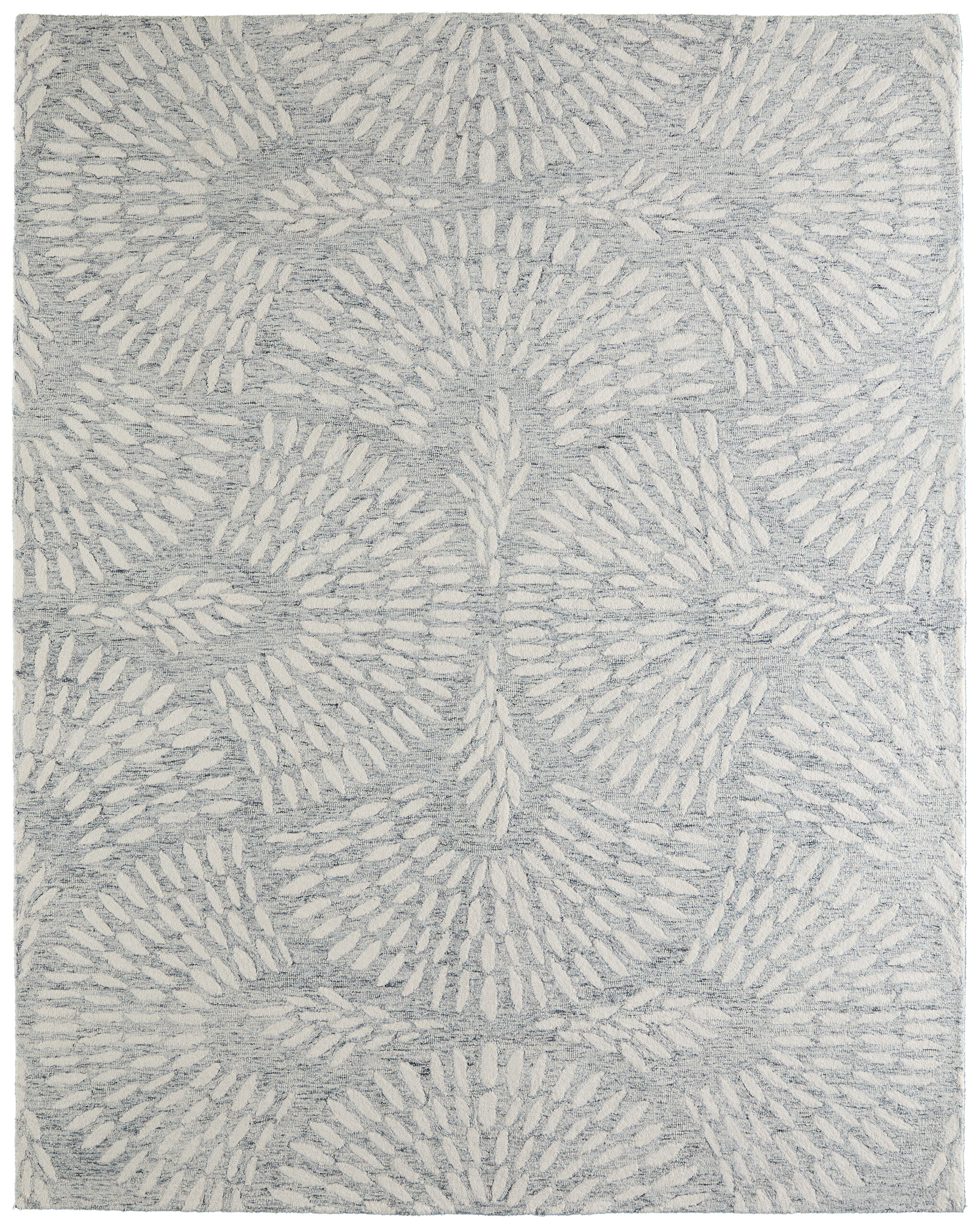 Feizy Wallace Modern Floral & Botanical 8A38F Gray/Ivory Area Rug