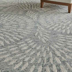 Alternative view of Feizy Wallace Modern Floral & Botanical 8A38F Gray/Ivory Area Rug
