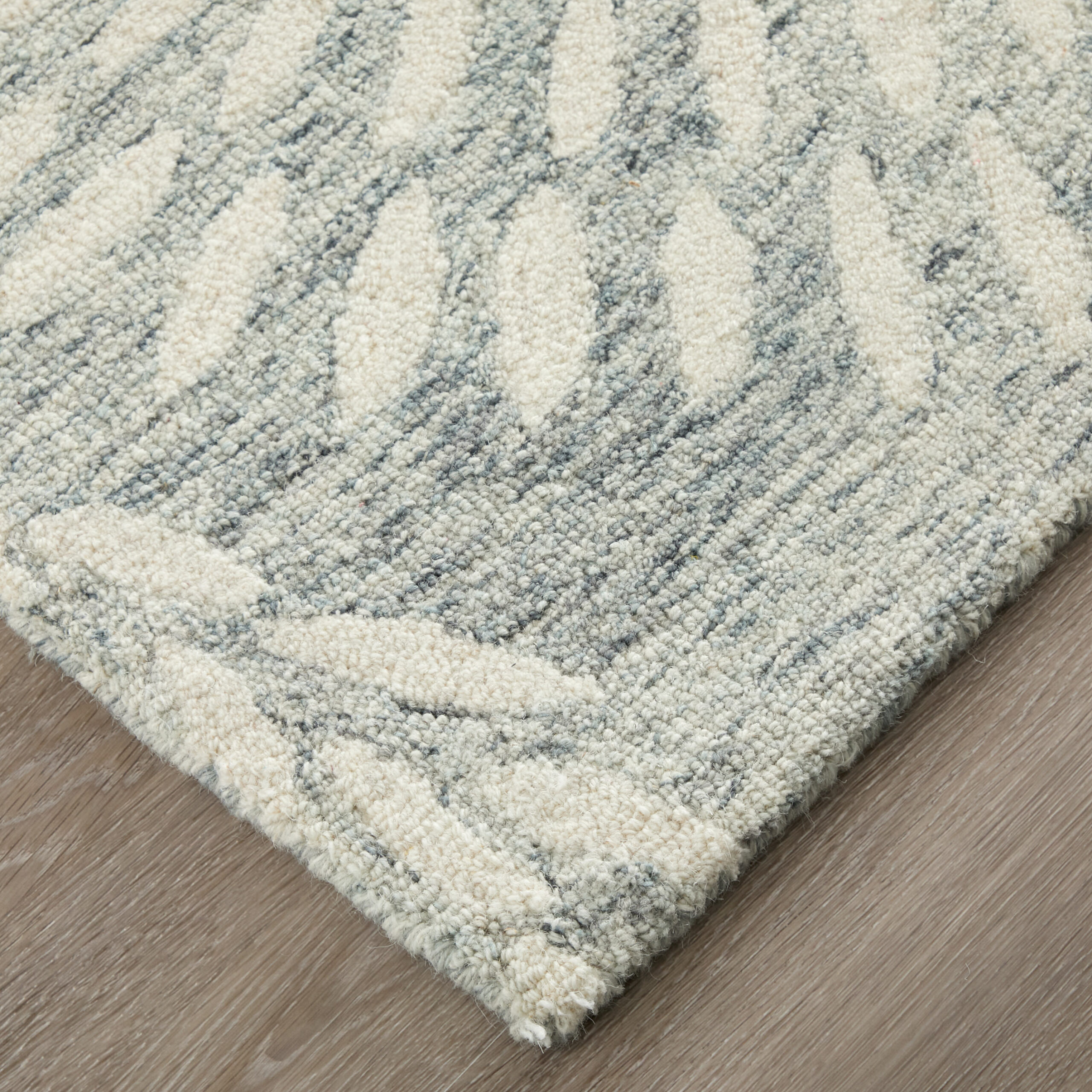 Feizy Wallace Modern Floral & Botanical 8A38F Gray/Ivory Area Rug - Image 3