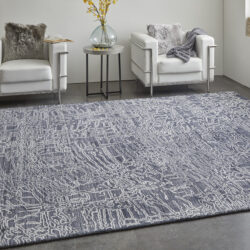 Alternative view of Feizy Whitton Modern Abstract 8891F Black/Gray/Ivory Area Rug