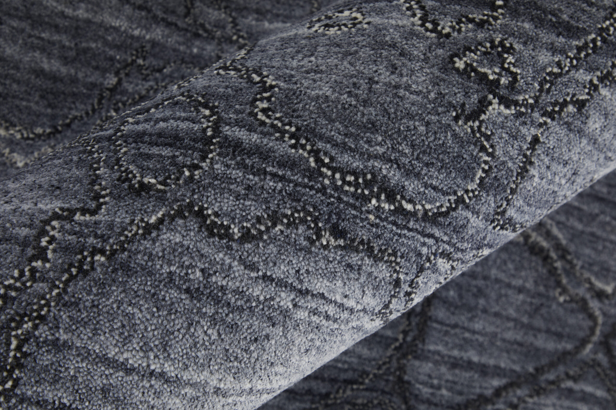 Feizy Whitton Modern Abstract 8892F Gray/Blue Area Rug - Image 4