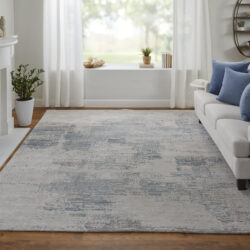 Alternative view of Feizy Zarah Modern Abstract 8917F Gray/Taupe/Blue Area Rug