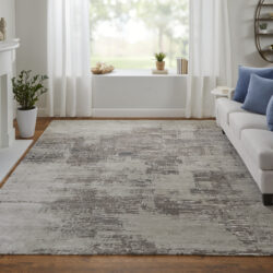 Alternative view of Feizy Zarah Modern Abstract 8917F Brown/Tan/Black Area Rug