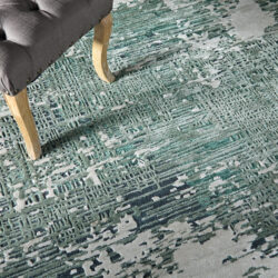 Alternative view of Feizy Zarah Modern Abstract 8917F Green/White Area Rug