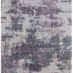 Feizy Zarah Modern Abstract 8917F Ivory/Gray/Blue Area Rug
